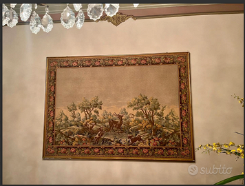 IMPONENTEmaxARAZZOstileAUBUSSON"SCENAdiCACCIA"'900