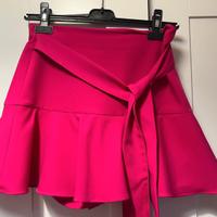 Gonna a pantalone fucsia 