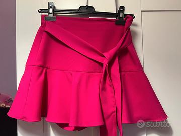 Gonna a pantalone fucsia 