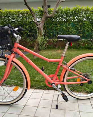 Bicicletta bambina Riverside 500 24 pollici rosa