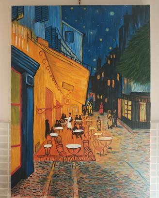 Quadro ad Olio su tela . Van Gogh - Bar di Arles. 