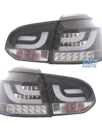 FANALI VOLKSWAGEN VW GOLF 6 08-12 A LED FONDO NERO