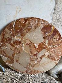 Piano rotondo in marmo vero  Perfetto per tavolino