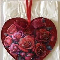 Cuore in feltro rosso