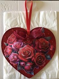 Cuore in feltro rosso