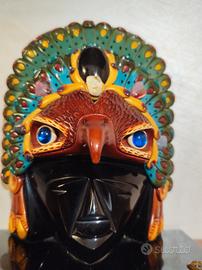 scultura messicana pietra ossidiana 