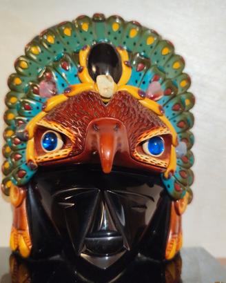 scultura messicana pietra ossidiana 