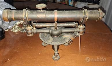 Antico Livello Ottico da Geometra in Ottone – Str