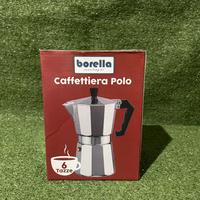 Macchinetta per caffè Borella-6 tazze in acciaio
