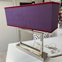 Lampada da tavolo in acciaio cromato