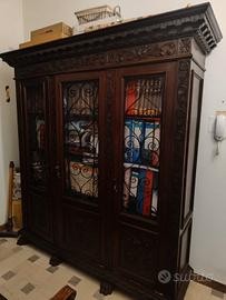 Libreria in Legno e Ferro battuto