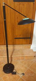 Lampada da terra alogena vintage nera oro