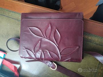 borsa fratelli rossetti Bordeaux in pelle