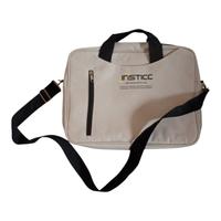 Borsa a cartella grigia con tracolla