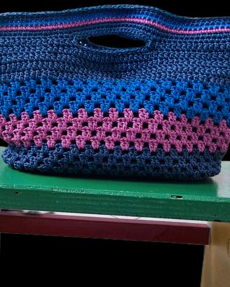 Borsa realizzata a mano, uncinetto