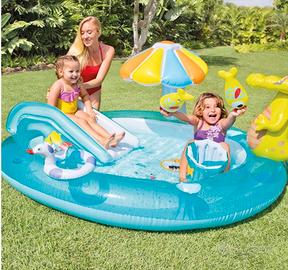 Piscina gonfiabiile con scivolo  per bimbi