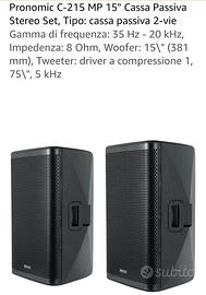 IMPIANTO AUDIO CASSE MIXER FINALE TUTTO NUOVO