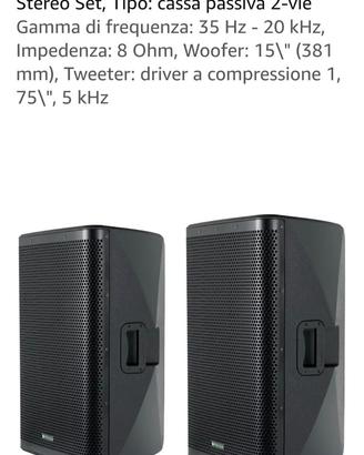 IMPIANTO AUDIO CASSE MIXER FINALE TUTTO NUOVO