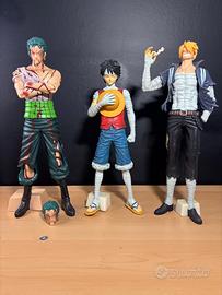 Lotto 3 Figure One Piece 30cm - Luffy, Zoro, Sanji