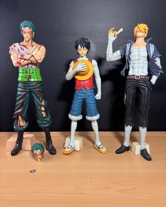 Lotto 3 Figure One Piece 30cm - Luffy, Zoro, Sanji