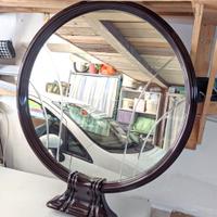 Specchio da parete rotondo, modernariato, vintage