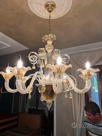 Lampadario vetro soffiato Murano