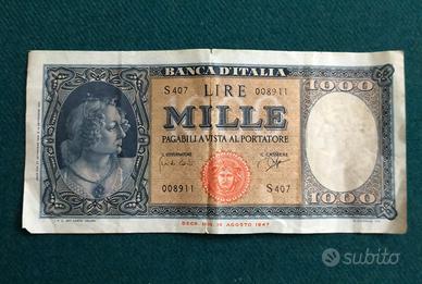 banconota 1000 lire del 1947