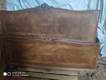 letto matrimoniale vintage + rete metallica nuova