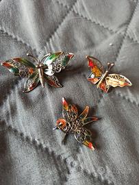 Lotto 3 Spille Vintage in Argento 800