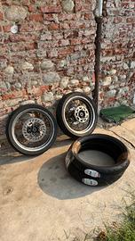 cerchi motard + gomme nuove + corona