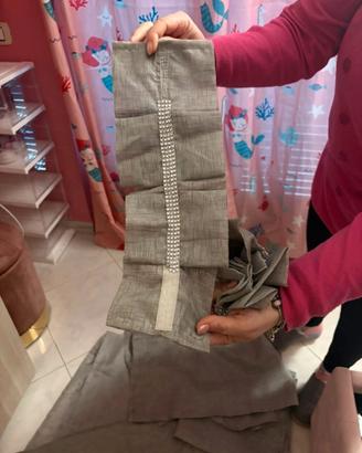 tenda divisa in due teli più piccole fasce