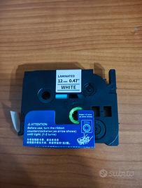 2 Cartucce Dymo Etichettatrice 12mm Nero su Bianco