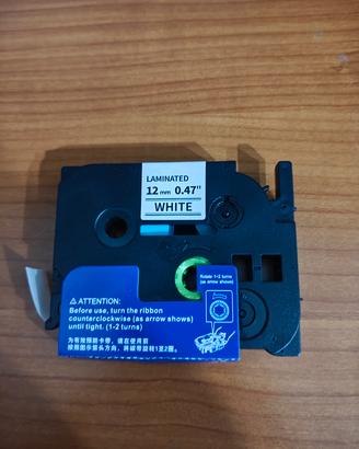 2 Cartucce Dymo Etichettatrice 12mm Nero su Bianco