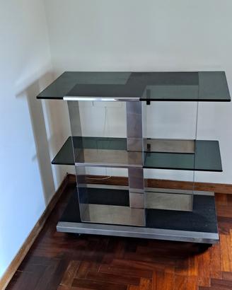 Carrello rettangolare portatelevisore vetro scuro