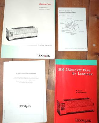 Manuali stampante LEXMARK per 238X/239X Plus
