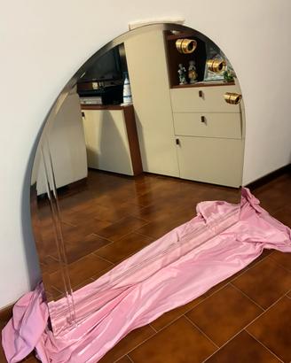 Specchio vintage a mezzaluna (120 lar x 110 h)