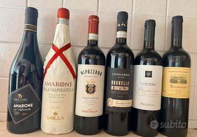 Vino rosso set 6 bottiglie