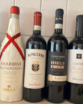 Vino rosso set 6 bottiglie
