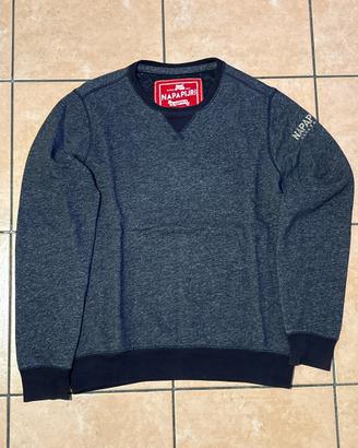 Felpa Napapijri Uomo Blu Scuro Melange originale