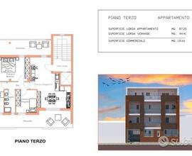 Quadrilocale attico con ampie terrazze