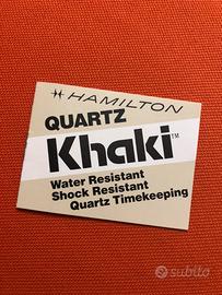 Booklet manuali e garanzie orologi Hamilton