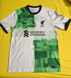 Maglietta Liverpool bianca e verde 