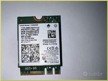 Scheda Wi‑Fi Intel Dual Band AC 3168NGW M.2 NGFF