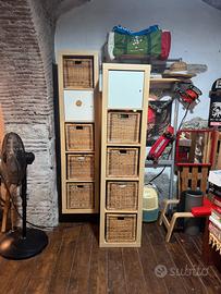 IKEA KALLAX 44x39x184 cm con cesti e ante