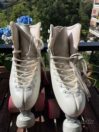 Pattini in linea bianchi con protezioni