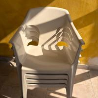 Set 4 sedie in plastica