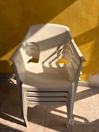 Set 4 sedie in plastica