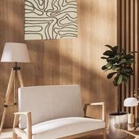 Quadro moderno minimalista astratto corda e tela 