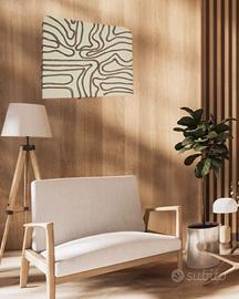 Quadro moderno minimalista astratto corda e tela 