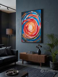 Quadro Dipinto Astratto "Fusion" 55x75 cm